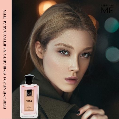 Luxury fragrance PerfumeME 304 with human model