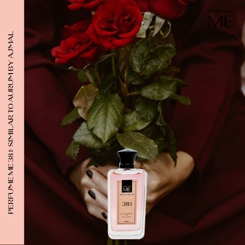 Luxury fragrance PerfumeME 381 with human model