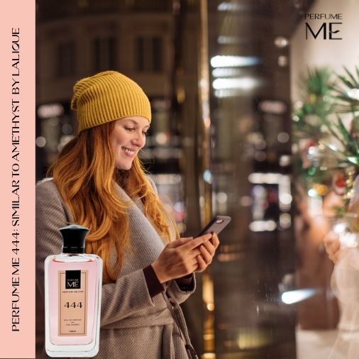 Luxury fragrance PerfumeME 444 with human model