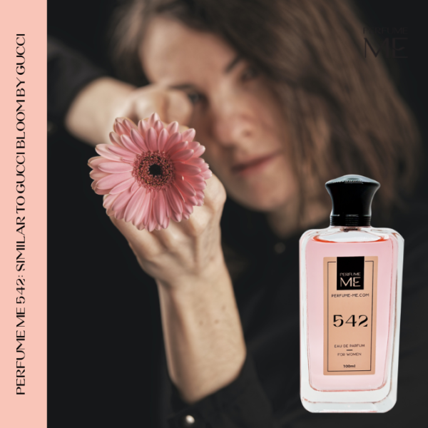 Luxury fragrance PerfumeME 542 with human model