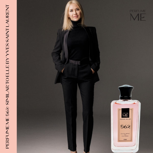 Luxury fragrance PerfumeME 562 with human model