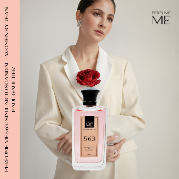 Luxury fragrance PerfumeME 563 with human model