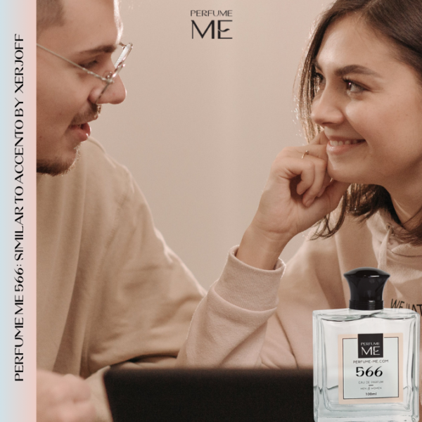 Luxury fragrance PerfumeME 566 with human model