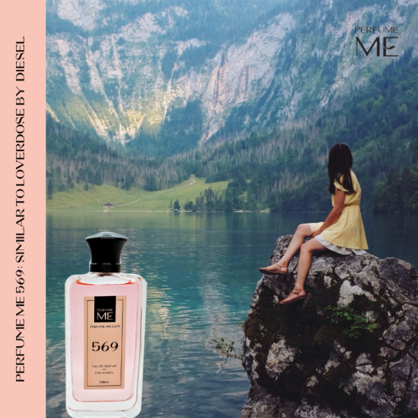 Luxury fragrance PerfumeME 569 with human model
