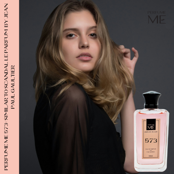 Luxury fragrance PerfumeME 573 with human model