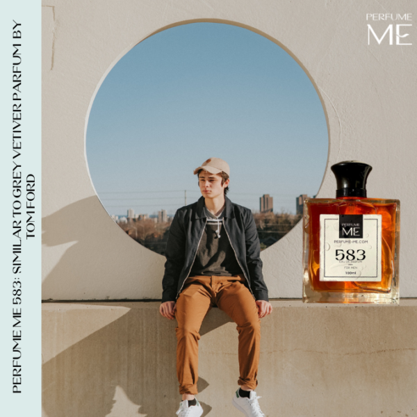 Luxury fragrance PerfumeME 583 with human model