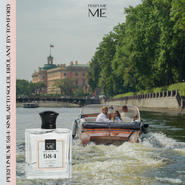 Luxury fragrance PerfumeME 584 with human model