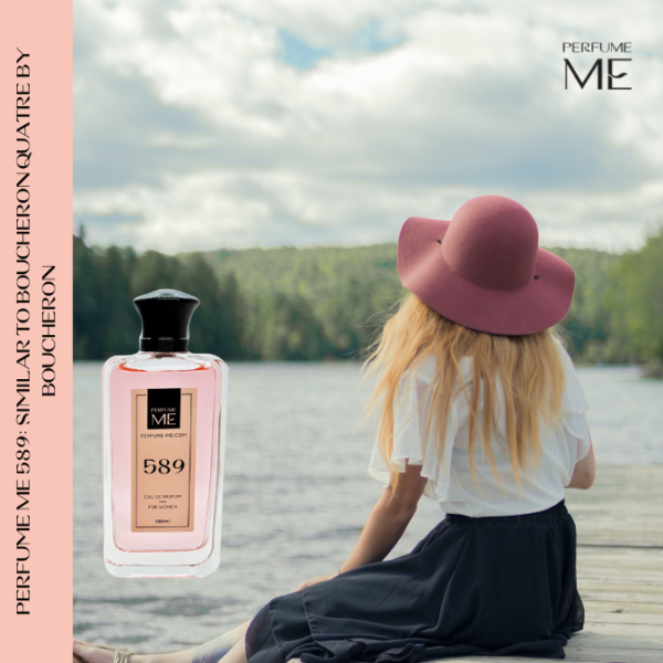 Luxury fragrance PerfumeME 589 with human model