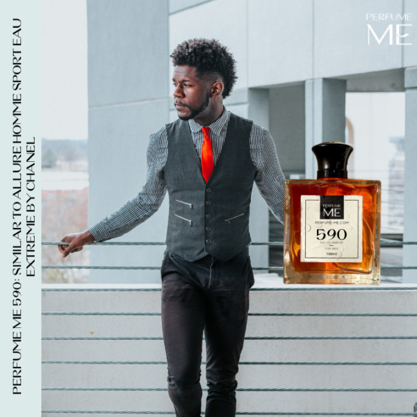 Luxury fragrance PerfumeME 590 with human model