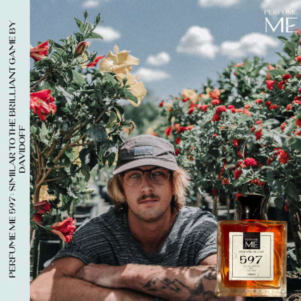 Luxury fragrance PerfumeME 597 with human model