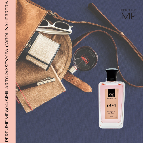 Luxury fragrance PerfumeME 604 with human model