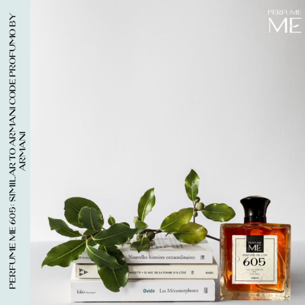 Luxury fragrance PerfumeME 605 with human model