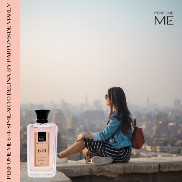 Luxury fragrance PerfumeME 614 with human model