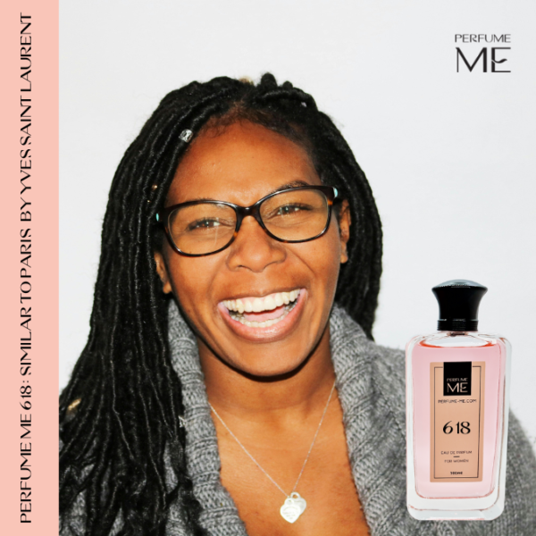 Luxury fragrance PerfumeME 618 with human model