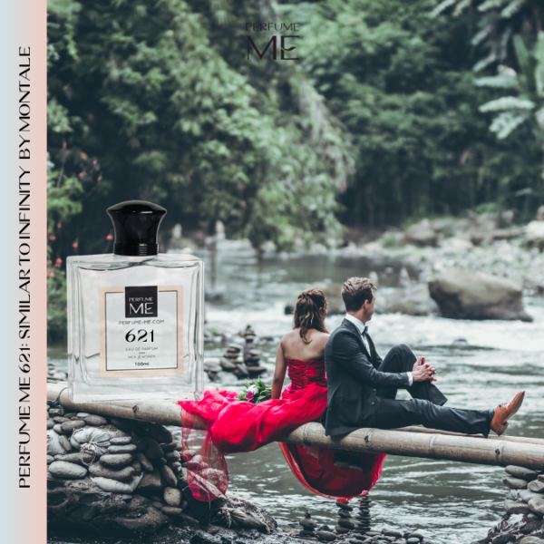 Luxury fragrance PerfumeME 621 with human model