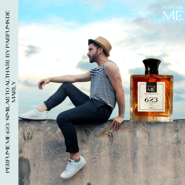 Luxury fragrance PerfumeME 623 with human model