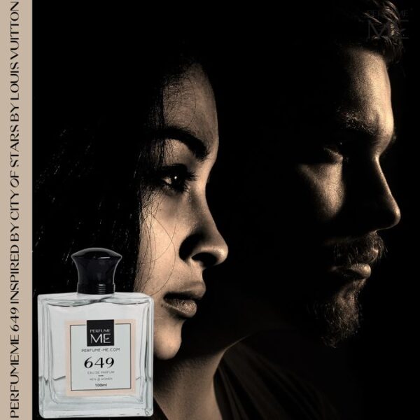 Luxury fragrance PerfumeME 649 with human model