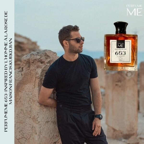 Luxury fragrance PerfumeME 653 with human model